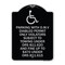 Signmission Parking with D.M.V Disabled Permit Only Violators Subject to Towing Under Ors 811.620, BS-1824-23342 A-DES-BS-1824-23342 - alternate 1